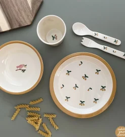 Petit Jour Paris Spisesæt - 5 Dele - Melamin - Cherry