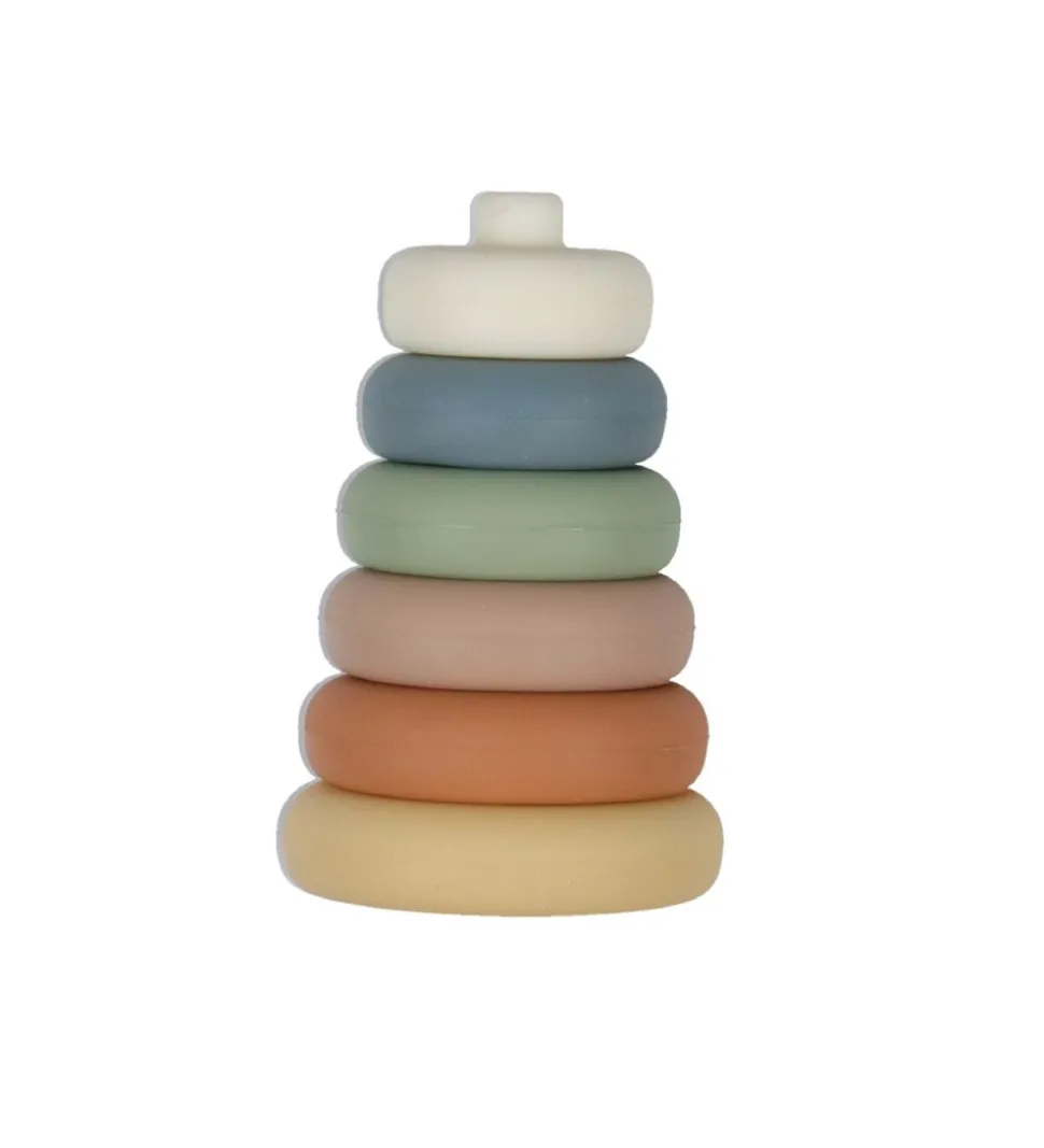 Petit Monkey Stabletårn - Silikone - Pastel Mix