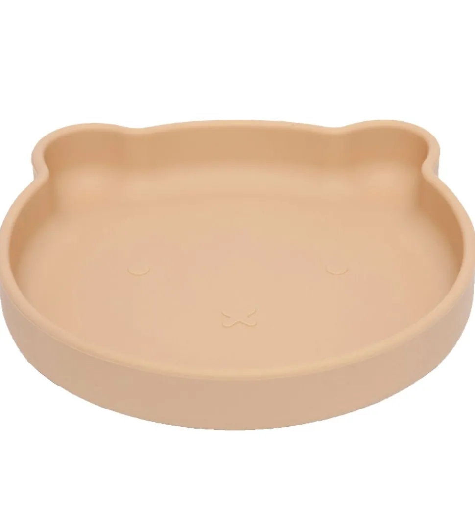 Petit Monkey Tallerken m. Sugekop - Silikone - Bear - Honey