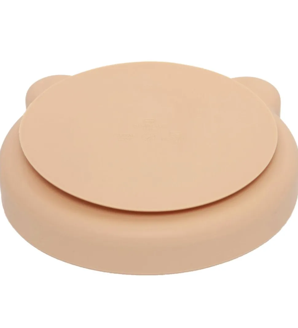 Petit Monkey Tallerken m. Sugekop - Silikone - Bear - Honey