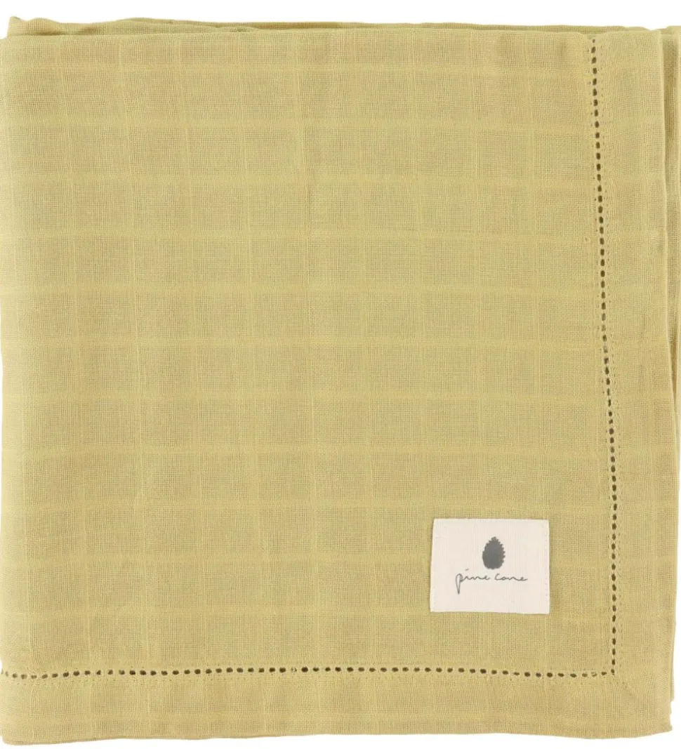 Pine Cone Babysvøb - 120x120 cm - Björk - Mustard