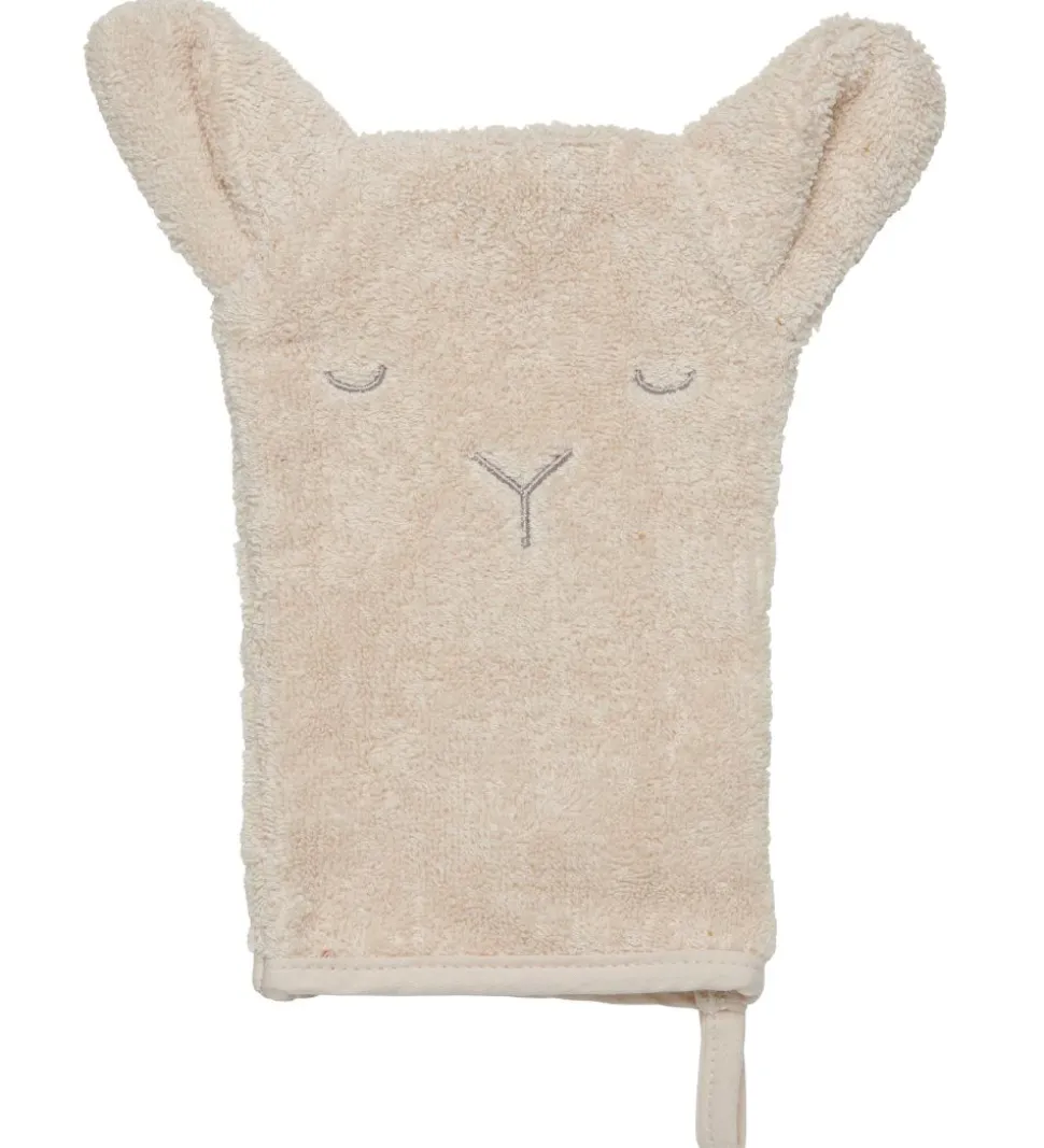 Pippi Vaskehandske - 14x21 cm - Sandshell m. Bjørn