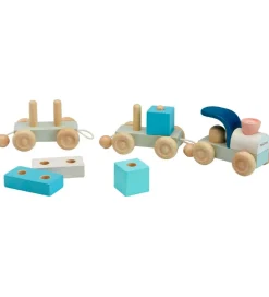 PlanToys Trælegetøj - Stable-Tog - Træ