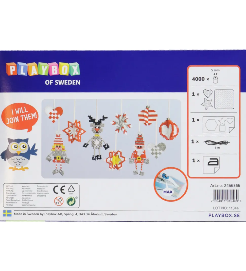 Playbox Perlesæt - 4000 stk. - Julepynt