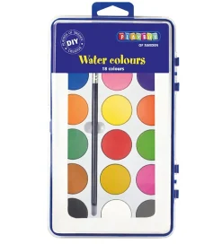 Playbox Vandfarver m. Pensel - 18 Farver