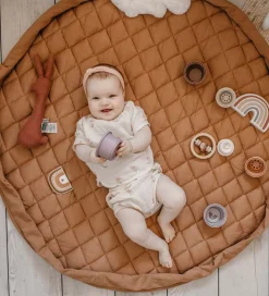 Play&Go Legetøjstæppe - Ø120 - Soft Organic - Tawny Brown