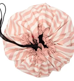 Play&Go Legetøjstæppe - Ø140 - Stripes New Pink
