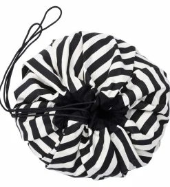 Play&Go Legetøjstæppe - Ø140 cm - Stripes Black