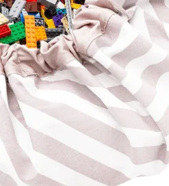 Play&Go Legetøjstæppe - Ø140 cm - Stripes Pink