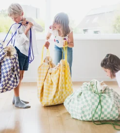 Play&Go Legetøjstæppe - Ø140 cm - Vichy Yellow