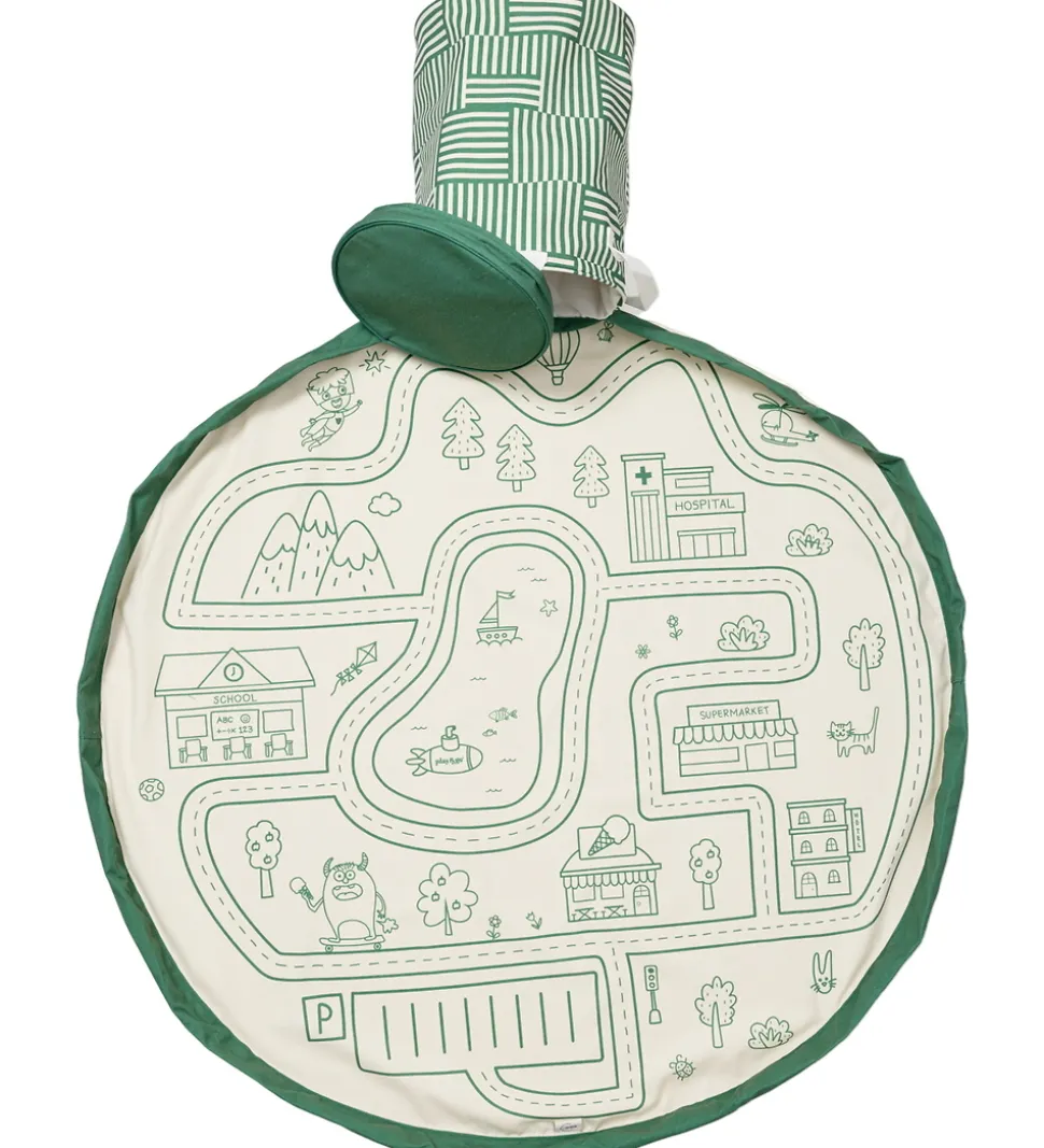 Play&Go Legetøjstæppe/Kurv - 2-i-1 - Roadmap