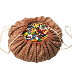 Play&Go Legetæppe - Ø140 - Grid Brown