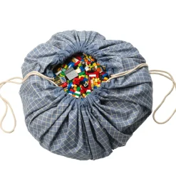 Play&Go Legetæppe - Ø140 - Grid Blue