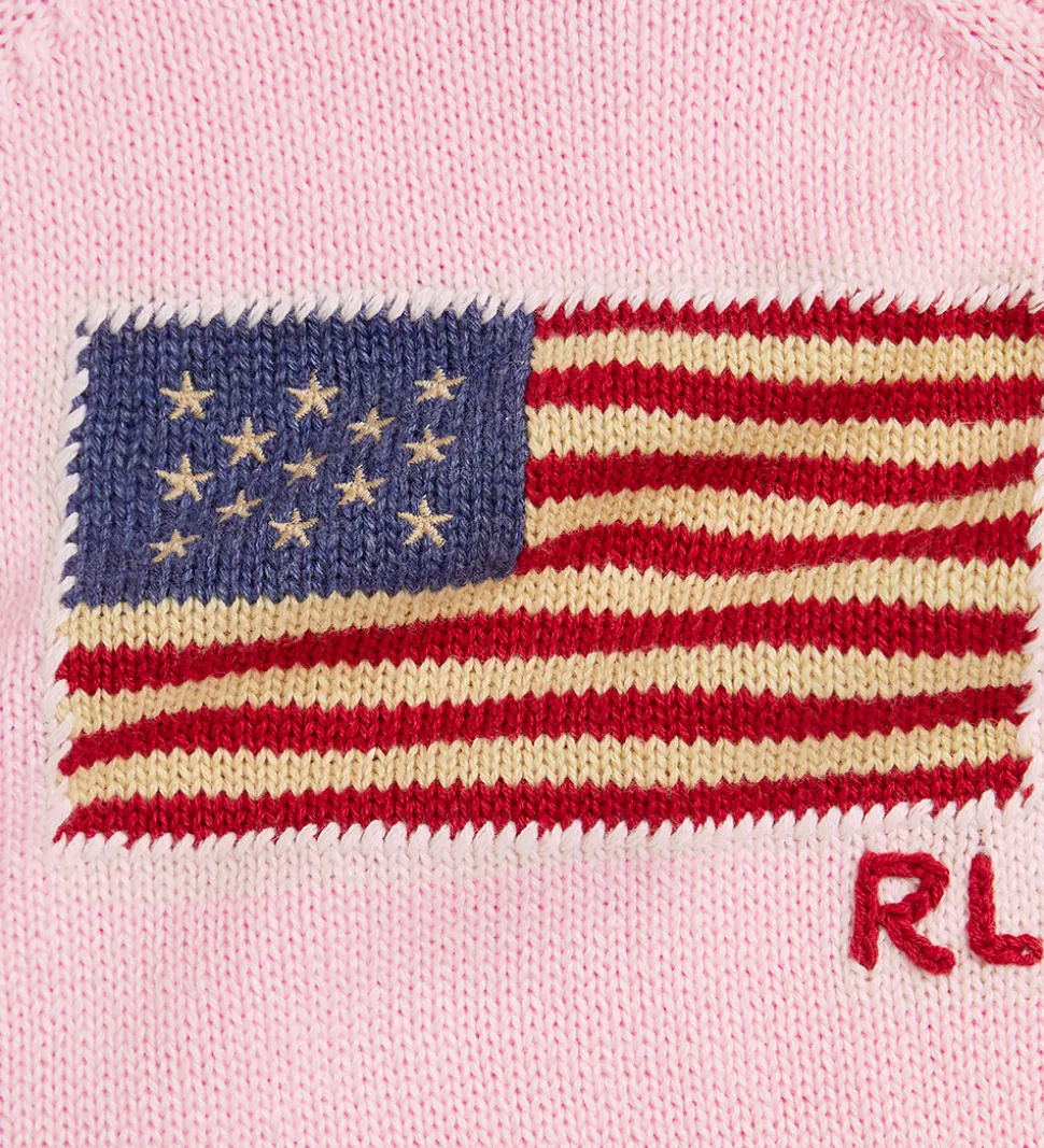 Polo Ralph Lauren Heldragt - Strik - Acacia Pink m. Flag