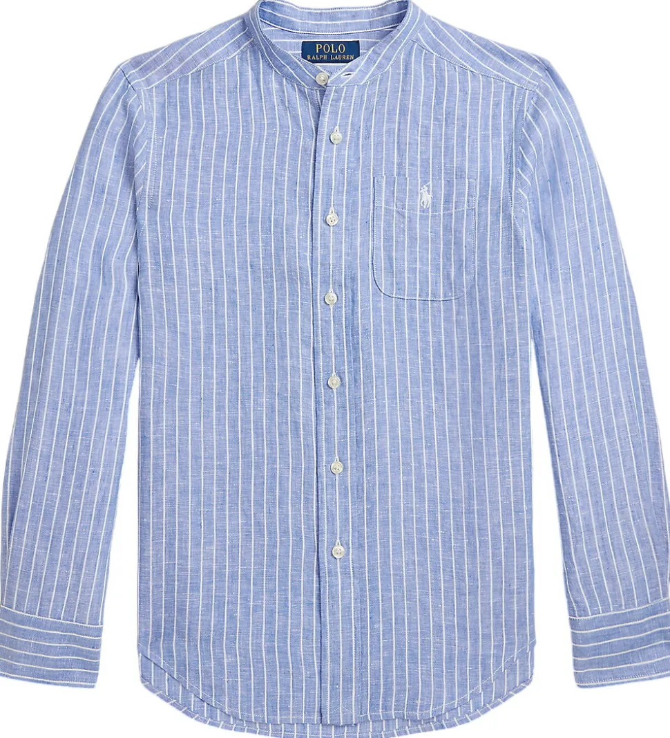 Polo Ralph Lauren Skjorte - Postboy - Blå/Hvidstribet