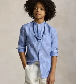 Polo Ralph Lauren Skjorte - Postboy - Blå/Hvidstribet