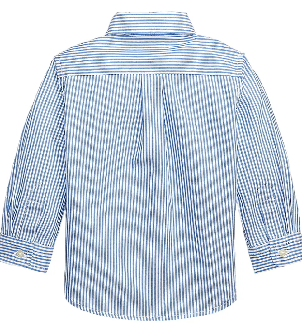 Polo Ralph Lauren Skjorte - Slim Fit - Blå/Hvidstribet