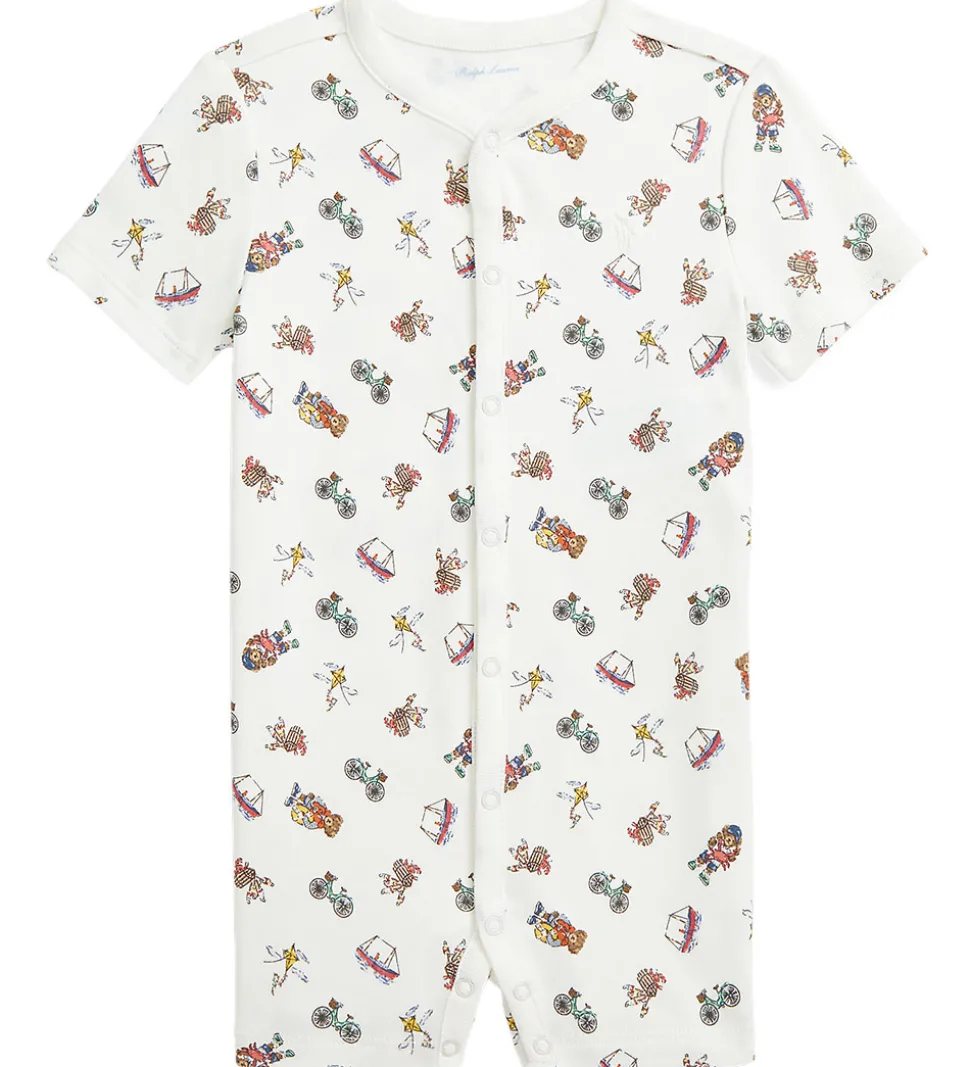 Polo Ralph Lauren Sommedragt - Hvid m. Print