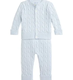 Polo Ralph Lauren Sæt - Cardigan/Bukser - Strik - Pearl Blue