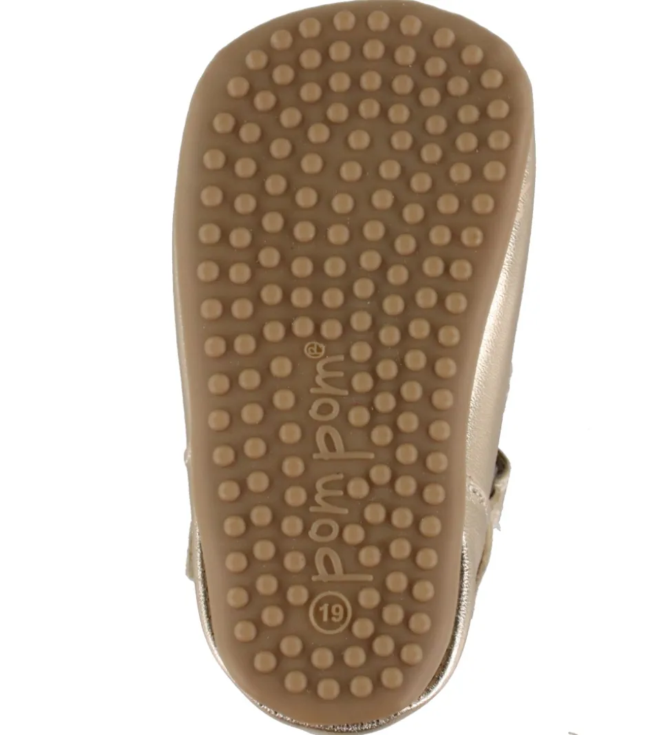 Pom Pom Ballerina hjemmesko - T-bar - Dusry Gold