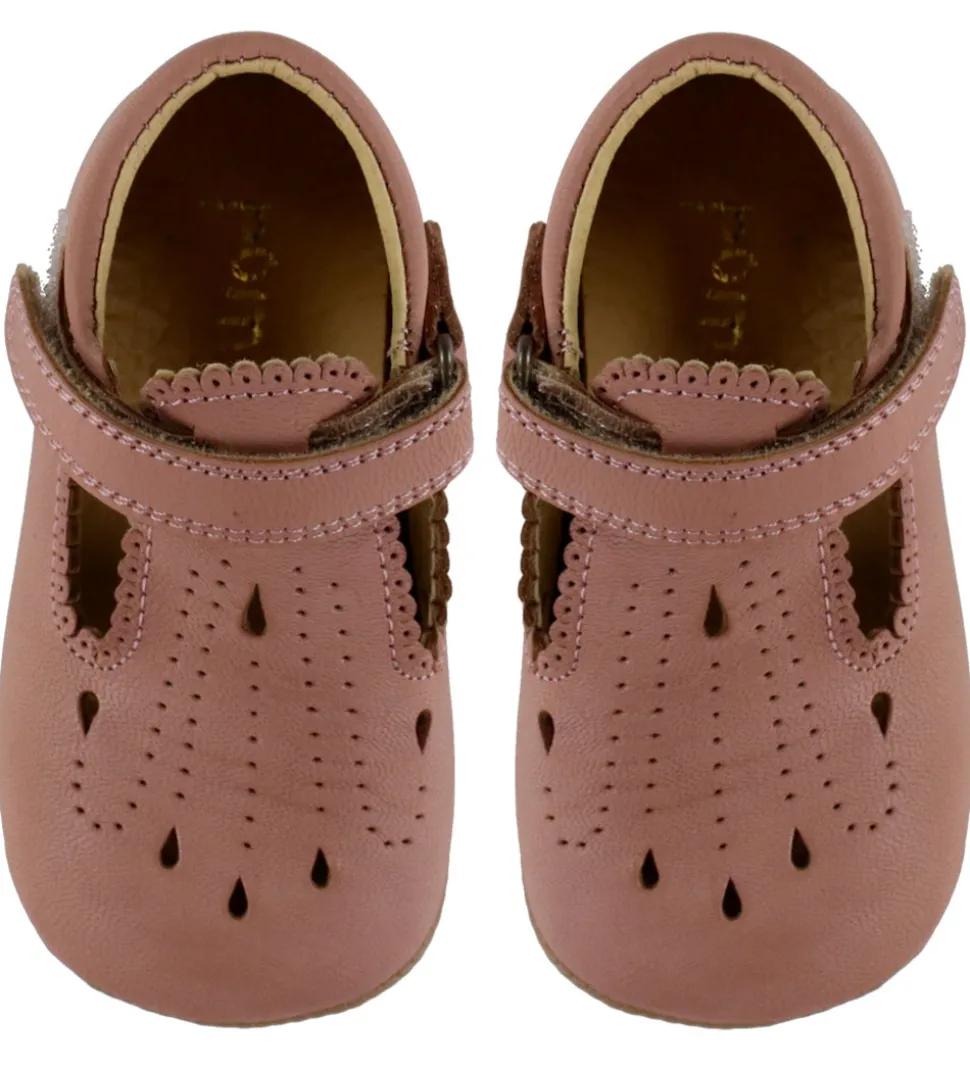 Pom Pom Ballerina Hjemmesko - T-Bar - Nostalgic Rose