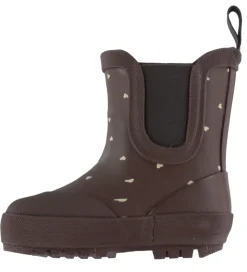 Pom Pom Gummistøvler m. For - Ankel - Chocolate Heart