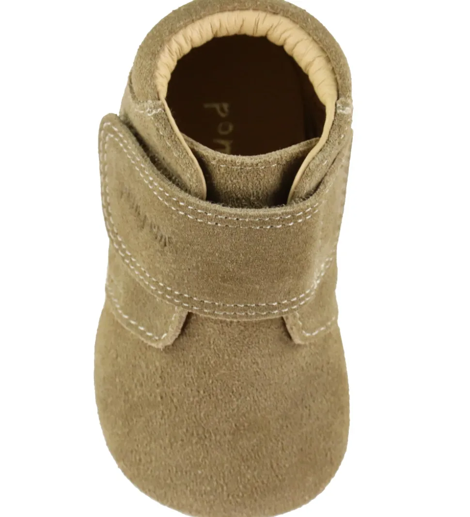 Pom Pom Skindfutter - Beginners Velcro - Kakhi Suede
