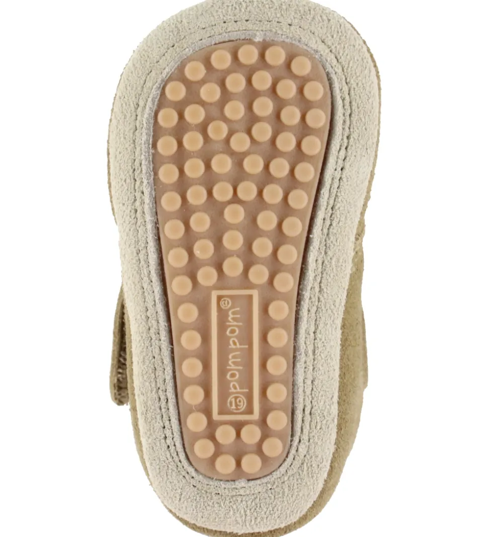 Pom Pom Skindfutter - Beginners Velcro - Kakhi Suede