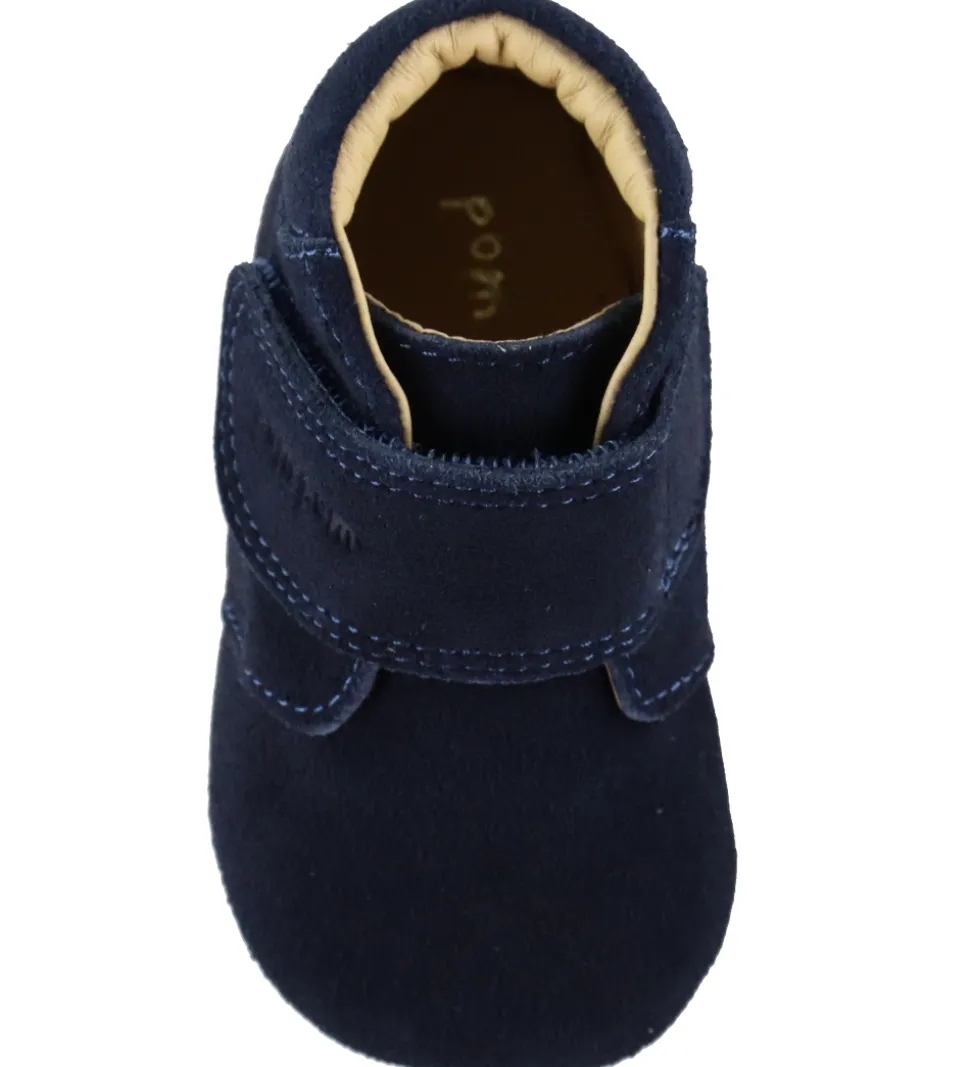 Pom Pom Skindfutter - Beginners Velcro - Navy Suede