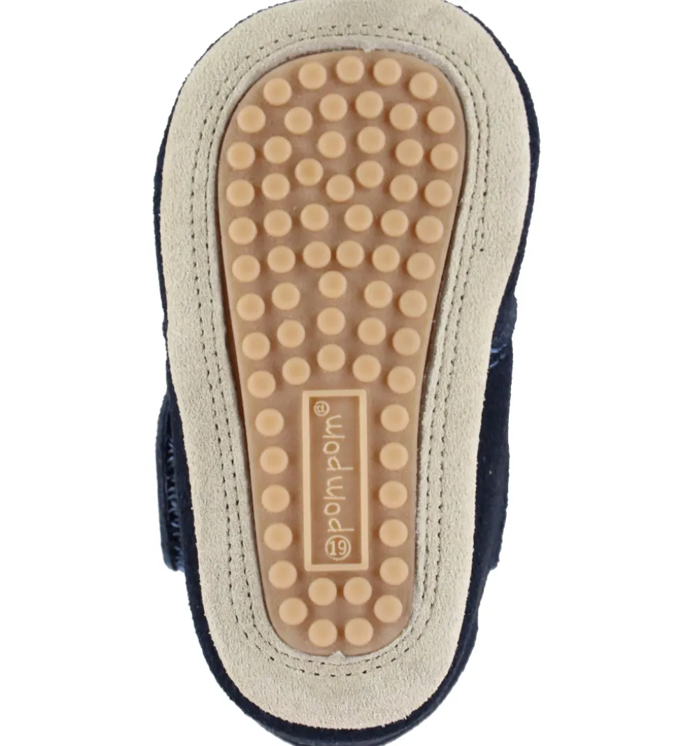 Pom Pom Skindfutter - Beginners Velcro - Navy Suede