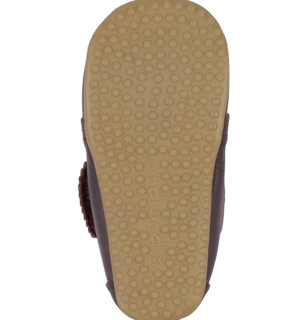 Pom Pom Skindfutter - Beginners Velcro Scallops - Dark Burgendy
