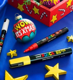 Posca Tuscher - PC-3M - 4 stk. - Rød/Gul/Blå/Sort