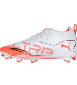 Puma Fodboldstøvler - Ultra 5 Match FG/AG Jr - Hvid/Sort/Glowing