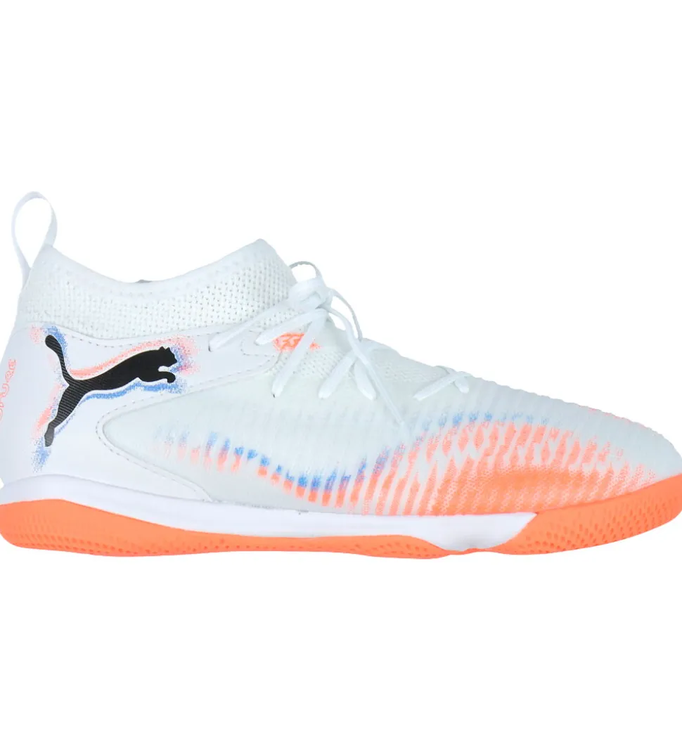 Puma Indendørssko - Future 8 Match IT+Mid - White/Puma Black/Glo