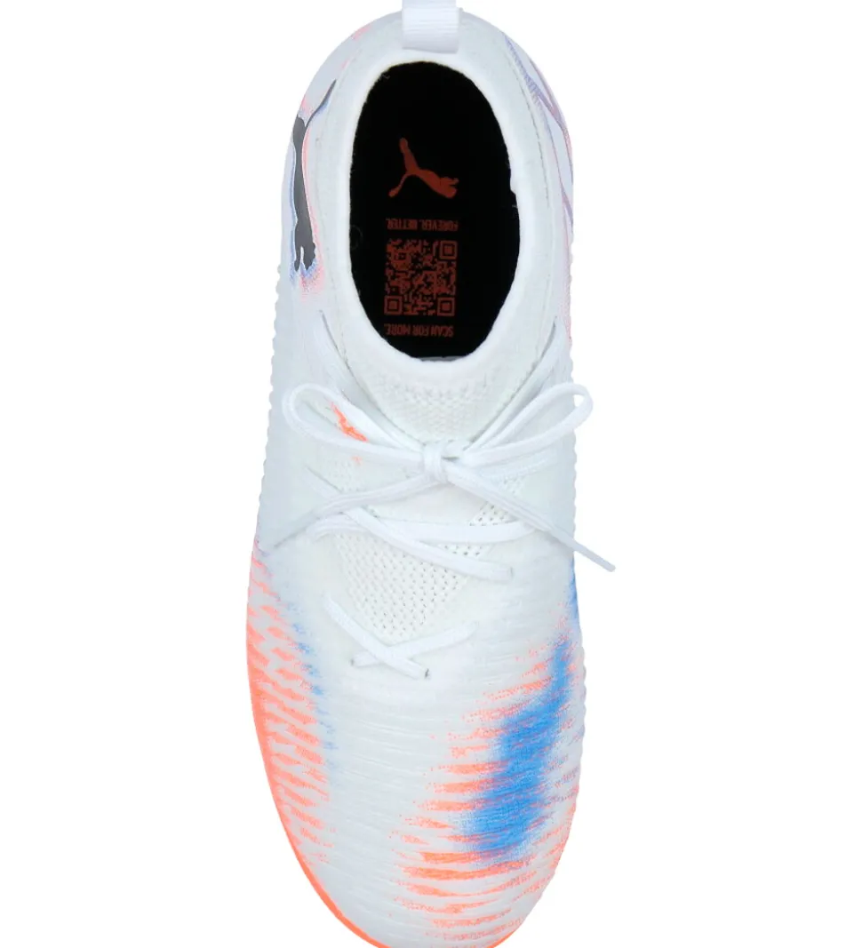 Puma Indendørssko - Future 8 Match IT+Mid - White/Puma Black/Glo