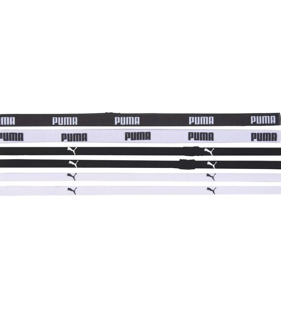 Puma Pandebånd - 6-pak - Hvid/Sort