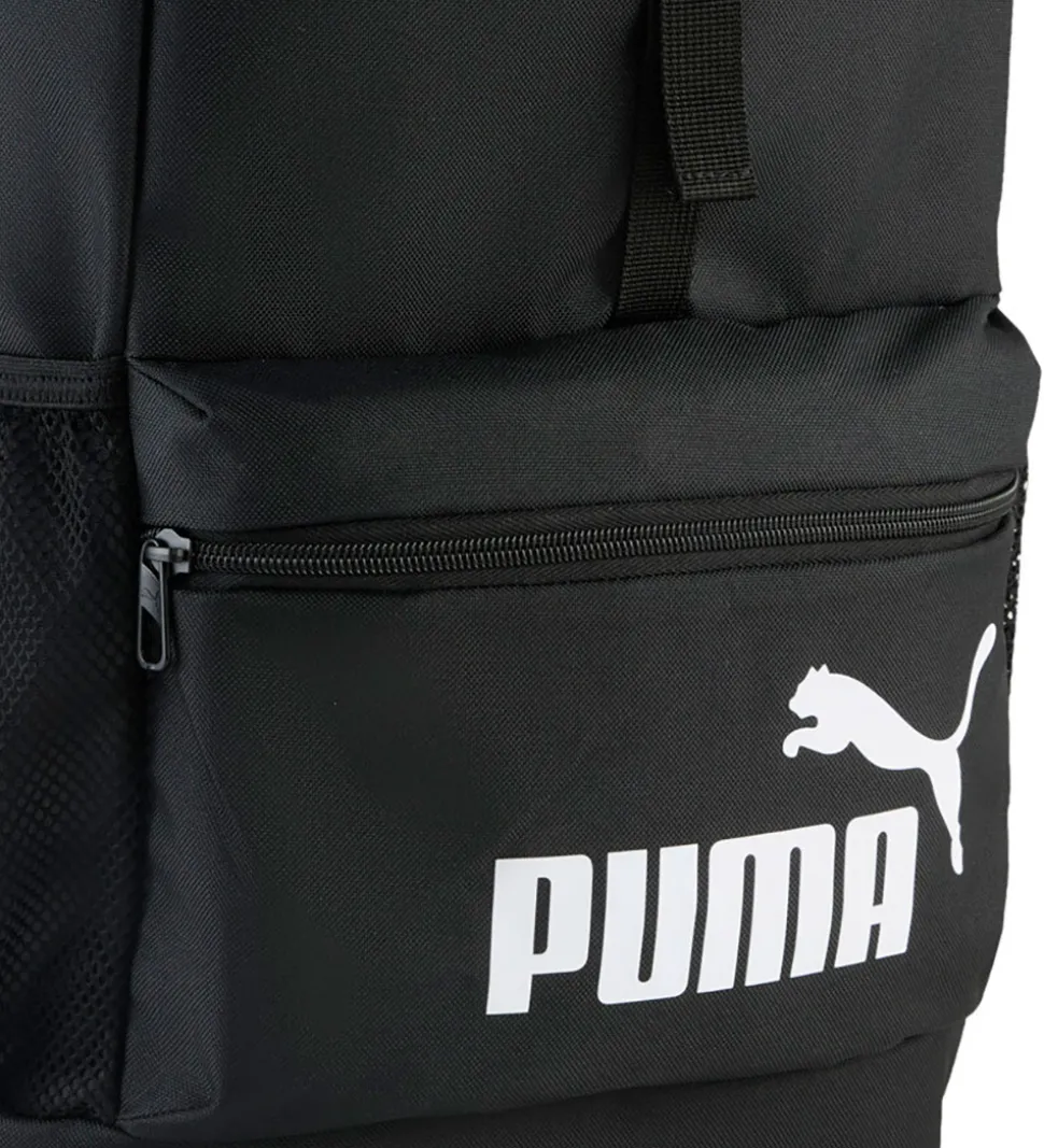 Puma Rygsæk - Phase Hooded - Puma Black m. Hvid