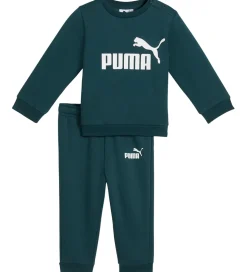 Puma Sweatsæt - Minicats - Green Terrain m. Hvid