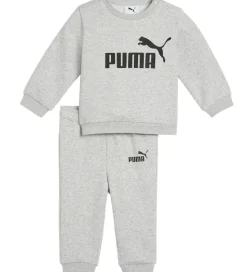 Puma Sweatsæt - Minicats Ess Crew - Light Gray Heather