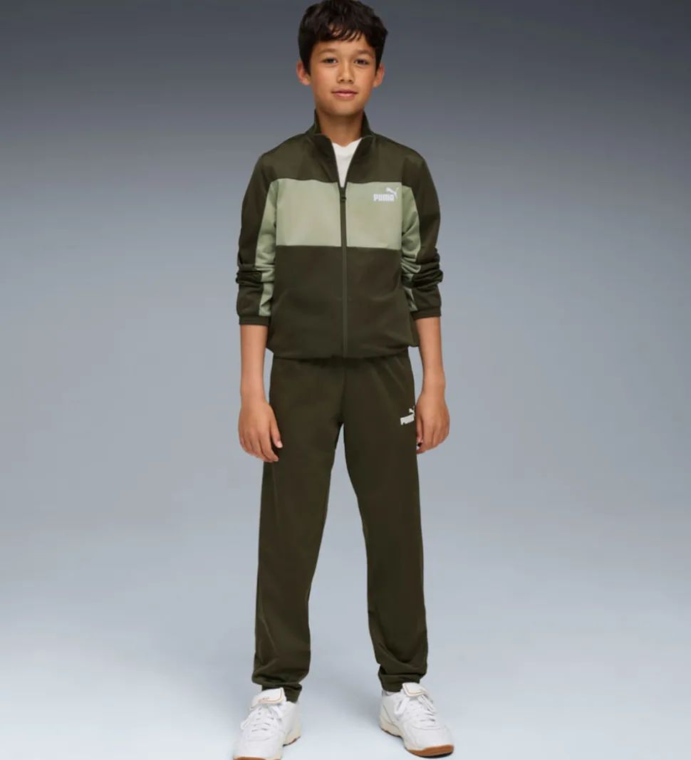 Puma Træningssæt - Poly Colorblock - Dark Olive