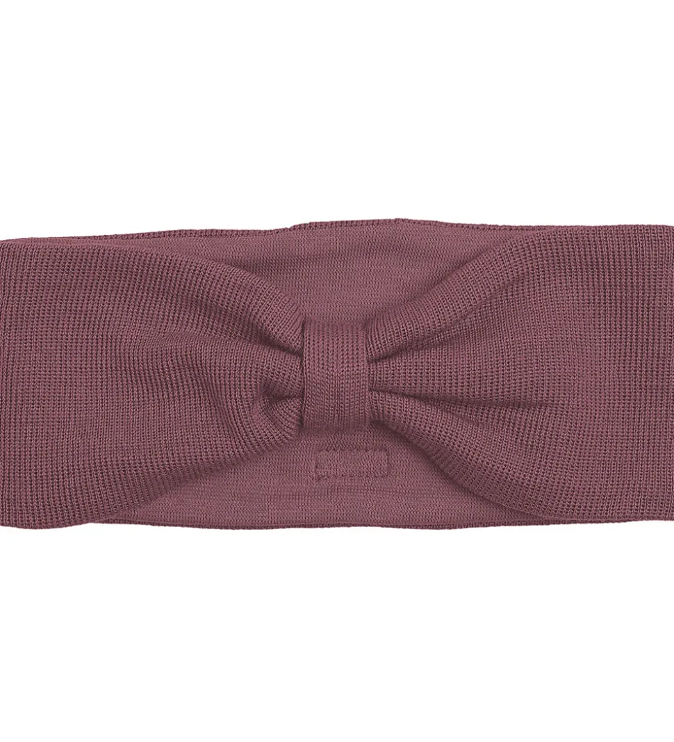 Racing Kids Pandebånd - Uld/Bomuld - Dusty Heather m. Sløjfe