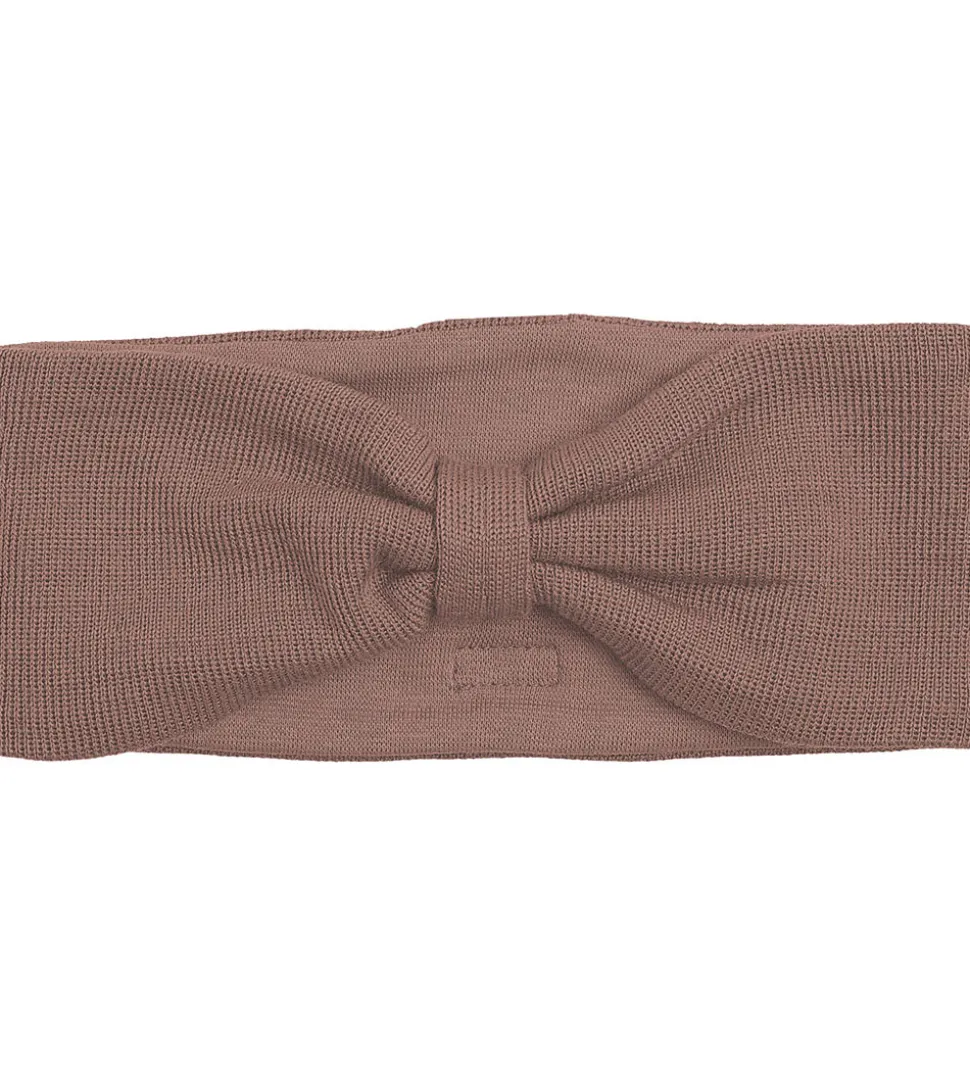 Racing Kids Pandebånd - Uld/Bomuld - Brun m. Sløjfe