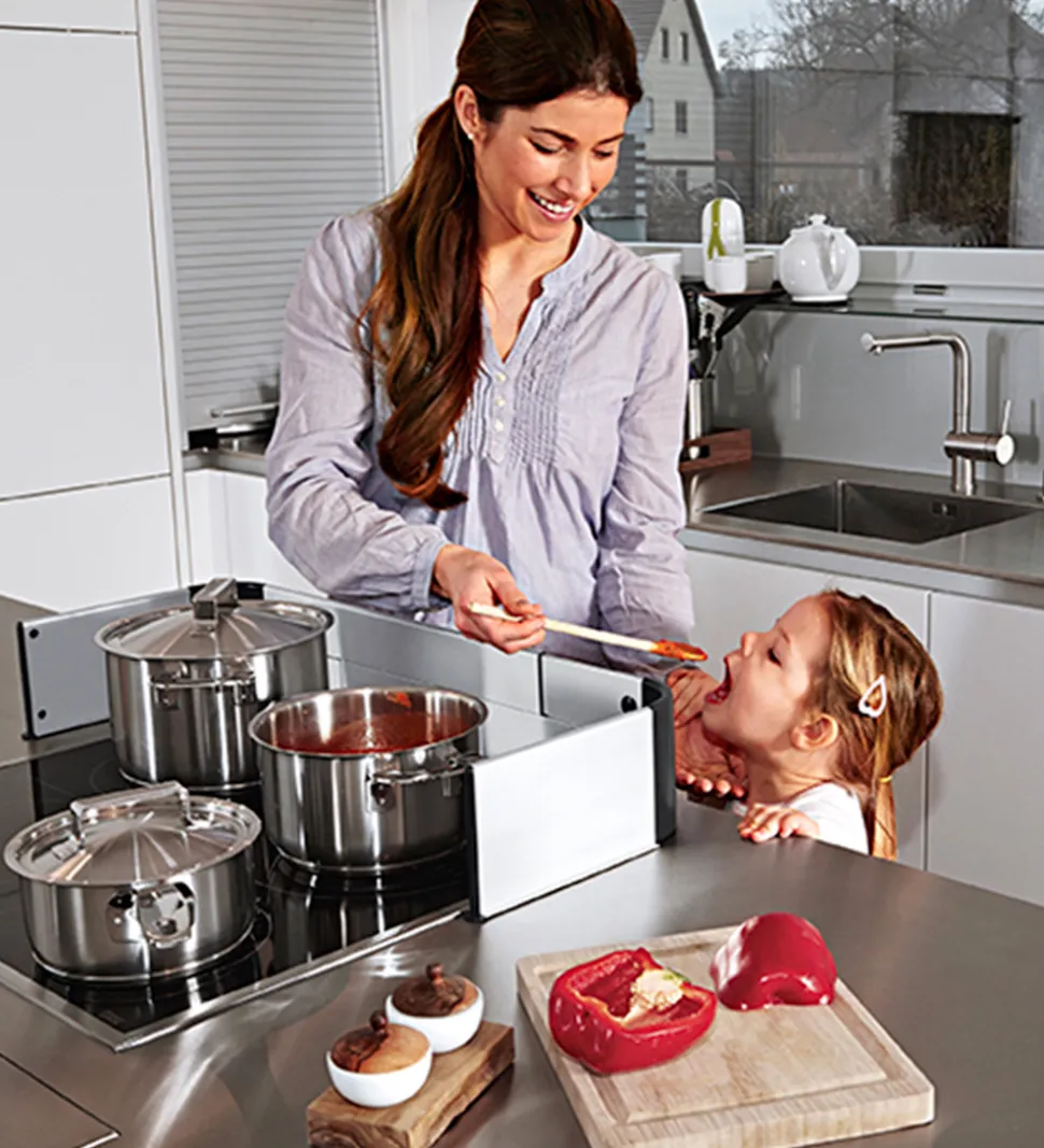 Reer Komfur-beskytter - 57-91x26 cm - Aluminium