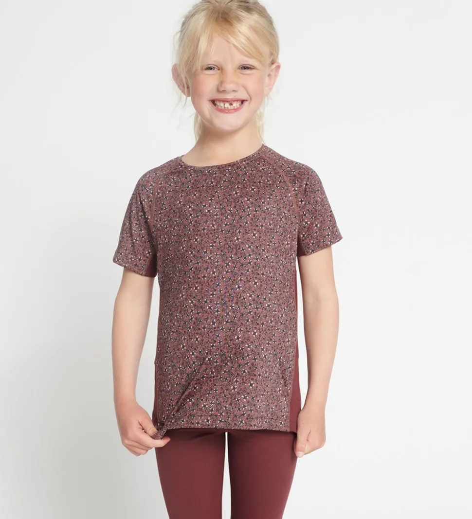 Rethinkit T-shirt - Carla - Rose Brown Flowers