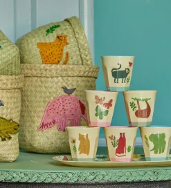 Rice Kopper - Melamin - 6 stk. - 160 ml - Creme/Sweet Jungle