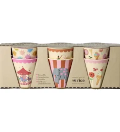Rice Kopper - Melamin - 6 stk. - 160 ml - Pink Fun Fair