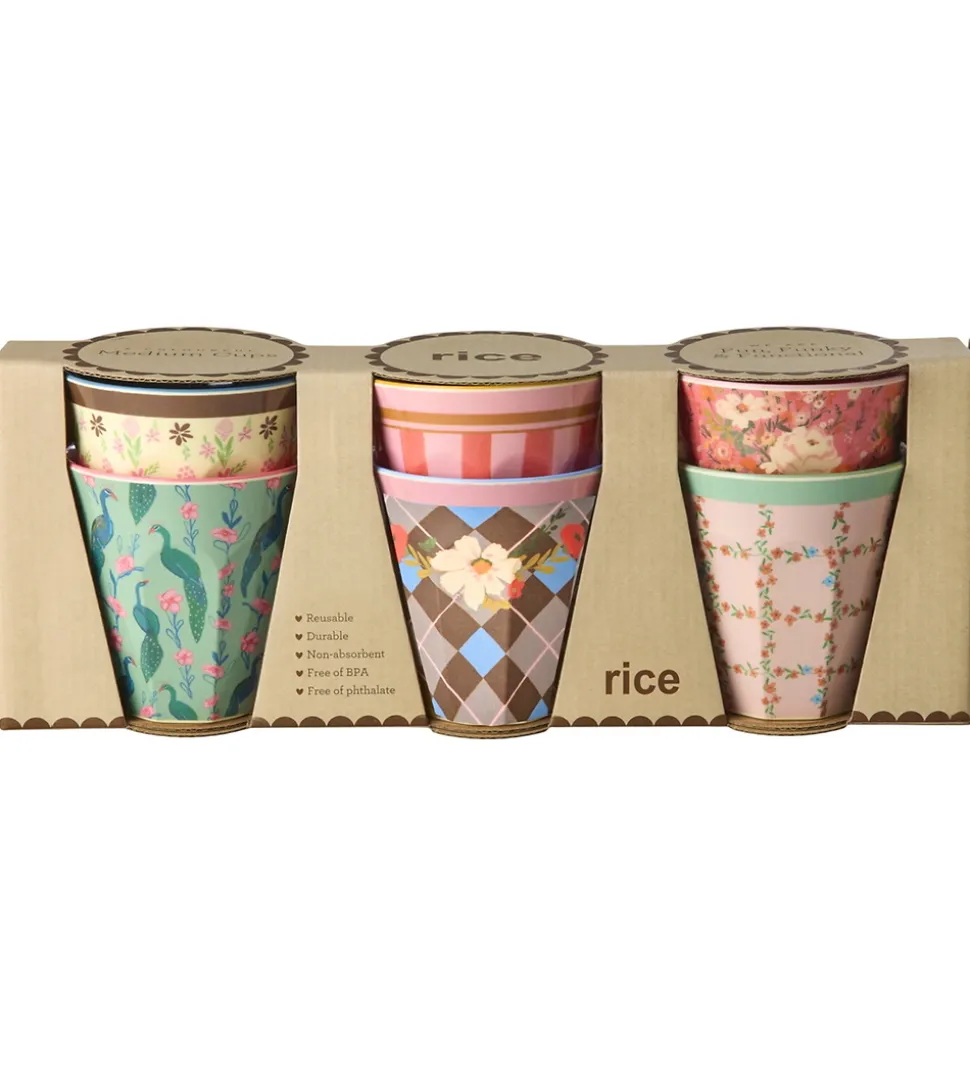 Rice Kopper - Melamin - 6 stk. - 160 ml - All You Need Is Love