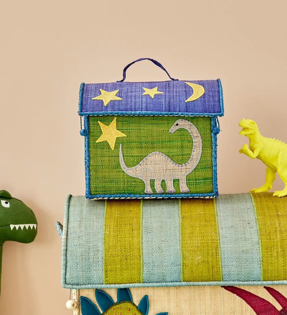 Rice Opbevaringskurv - Ekstra Lille Raffia Hus - 24x17x22 cm - G