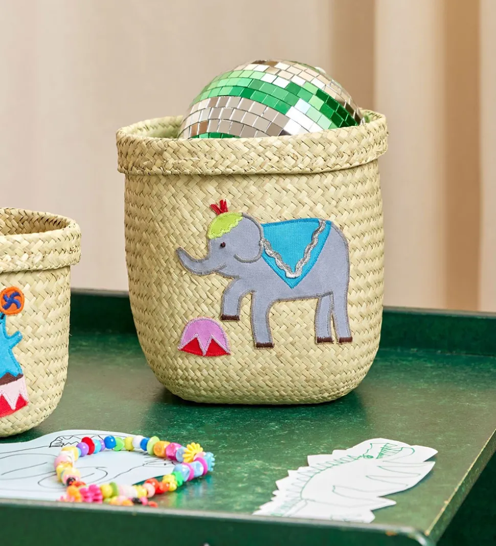 Rice Opbevaringskurv - Raffia/Søgræs - Circus - 20x20 cm - Natur