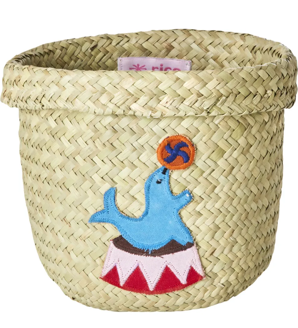 Rice Opbevaringskurv - Raffia/Søgræs - Circus - 15x15 cm - Natur